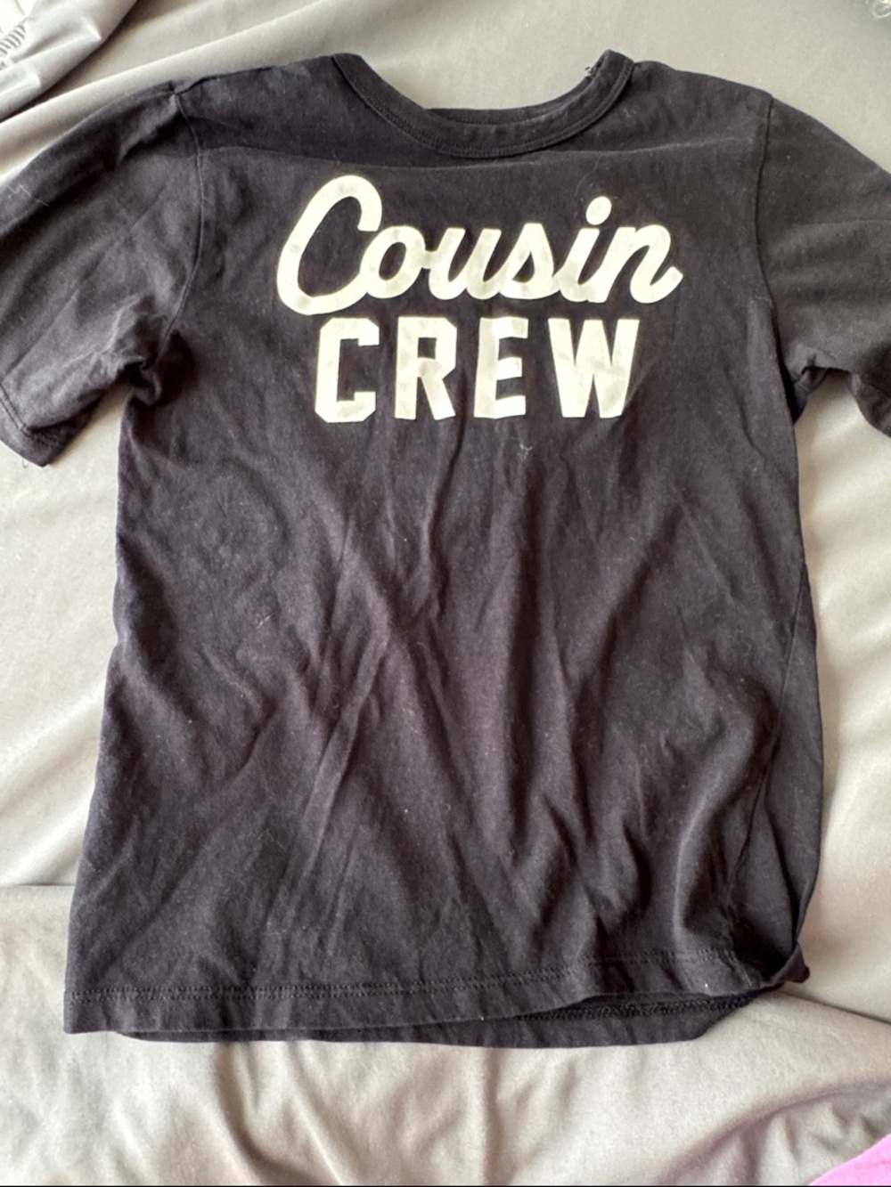 Cousin Crew Kids Black Graphic Tee